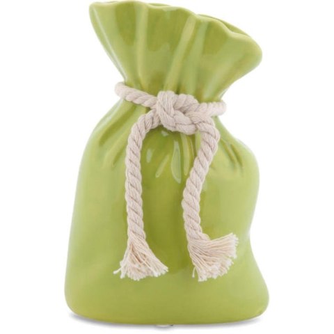 Zielony Wazon Dekoracyjny w Kształcie Sakiewki z Ceramicznych Materiałów Najwyższej Jakości