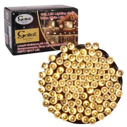 Wewnętrzne Lampki Choinkowe LED Ciepły Biały, Zestaw 100 Sztuk, Energooszczędne z Kablem Ciemnozielonym