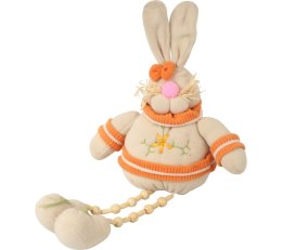 Zajączek Wielkanocny w Pomarańczowej Kolorystyce o Wielkości 50x25cm ze Zwisającymi Nogami