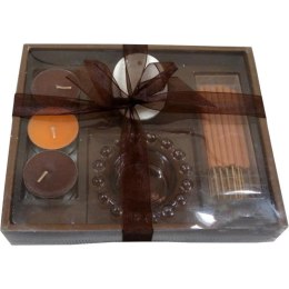 Zestaw prezentowy Miedziana Harmonia: Świeczki, Świecznik i Kadzidła