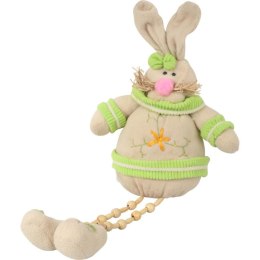 Zielony zając wielkanocny ze zwisającymi nogami