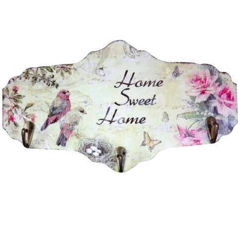 Wieszak na ścianę z trzema haczykami 17x30 cm