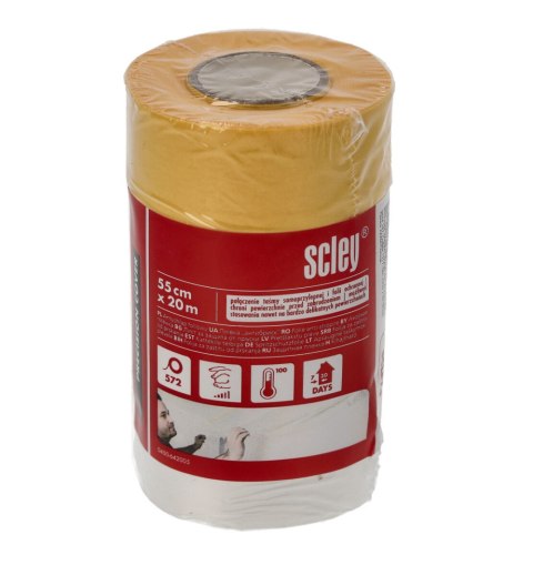 ANTYCHLAP SCLEY SERIA 64 55CM X 20M FOLIA MALARSKA Z TAŚMĄ ANTYCHLAP SCLEY SERIA 64 55CM X 20M FOLIA MALARSKA Z TAŚMĄ