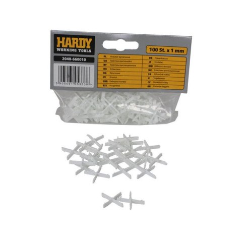 KRZYŻYKI DO PłYTEK HARDY 1MM 100 SZTUK - GlAZURA KRZYŻYKI DO PłYTEK HARDY 1MM 100 SZTUK - GlAZURA