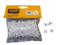 KRZYŻYKI DO PłYTEK (Z BlOKADĄ ) HARDY 2MM 100 SZTUK - GlAZURA