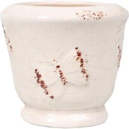 Osłonka ceramiczna wazonik w białym kolorze 10x9 cm