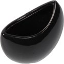 Wazon ceramiczny łódka w kolorze czarnym 10 cm