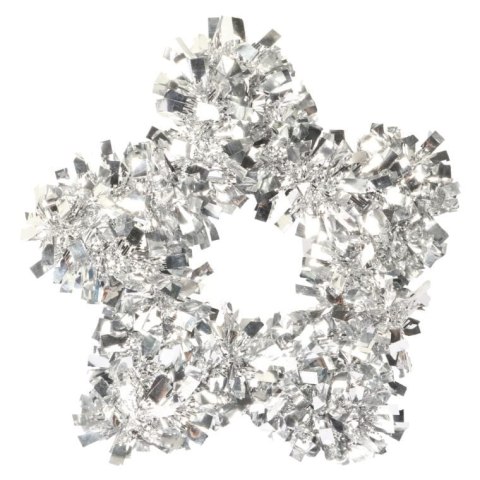 Dekoracja świąteczna Gwiazda do zawieszenia z folii srebrna