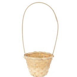 Koszyk wielkanocny naturalny do święconki fi12 cm WYS 31 CM