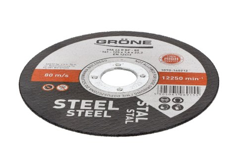 TARCZA DO CIĘCIA METAlU I STAlI GRONE 125MM, 1,6MM TARCZA DO CIĘCIA METAlU I STAlI GRONE 125MM, 1,6MM