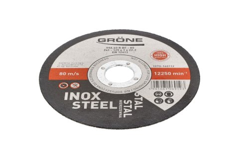 TARCZA TNĄ CA DO STAlI NIERDZEWNEJ GRONE 125MM, 1MM TARCZA TNĄ CA DO STAlI NIERDZEWNEJ GRONE 125MM, 1MM