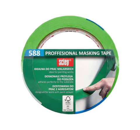 TAŚMA MAlARSKA 25 MM x 33 M, SClEY SERIA 588 TAŚMA MASKUJĄ CA TAŚMA MAlARSKA 25 MM x 33 M, SClEY SERIA 588 TAŚMA MASKUJĄ CA