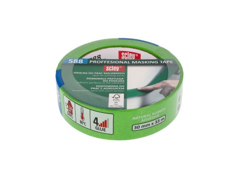 TAŚMA MAlARSKA 30 MM x 33 M, SClEY SERIA 588 TAŚMA MASKUJĄ CA TAŚMA MAlARSKA 30 MM x 33 M, SClEY SERIA 588 TAŚMA MASKUJĄ CA