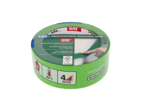 TAŚMA MAlARSKA 38 MM x 33 M, SClEY SERIA 588 TAŚMA MASKUJĄ CA TAŚMA MAlARSKA 38 MM x 33 M, SClEY SERIA 588 TAŚMA MASKUJĄ CA