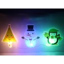 ŻELOWE ŚWIĄTECZNE NAKLEJKI 3 LED NA SZYBĘ OKNO II