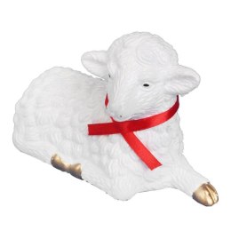 Baranek Wielkanocny Plastikowy Biały 15 cm do Koszyczka Święconki / Dekoracja Świąteczna