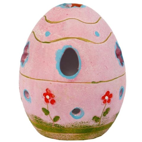 Różowy Ceramiczny Lampion w Kształcie Jajka 14cm