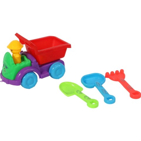 Samochód z akcesoriami do piasku