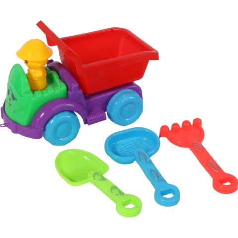 Samochód z akcesoriami do piasku
