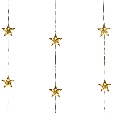 KURTYNA ŚWIETLNA 3X2M 50 GWIAZDEK OZDOBY ŚWIĄTECZNE LAMPKI 400 LED CIEPŁY BIAŁY/MULTICOLOR