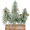 Ozdoba bożonarodzeniowa TRZY CHOINKI NA PNIU 22 CM