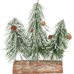 Ozdoba bożonarodzeniowa TRZY CHOINKI NA PNIU 22 CM