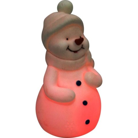 Podświetlany Bałwanek LED 12.5cm - Dekoracja Świąteczna Zasilana Bateriami