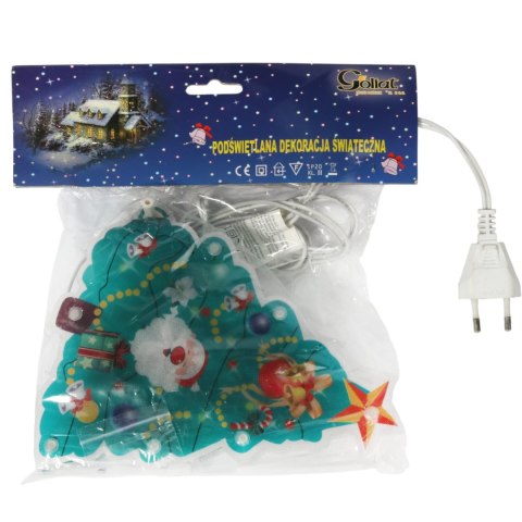 BOŻONARODZENIOWA DEKORACJA ŚWIETLNA- CHOINKA 20 CM