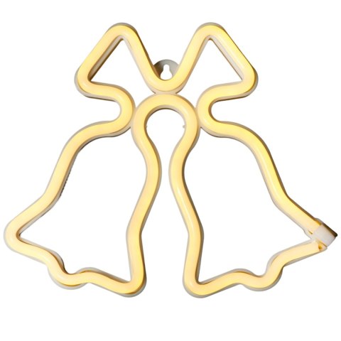 BOŻONARODZENIOWA DEKORACJA ŚWIETLNA LED - NEON DZWONKI 23 CM