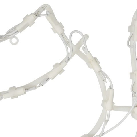 Biała Dekoracja Świetlna w Kształcie BAŁWANA z 50 Lampkami - Zasilanie Sieciowe