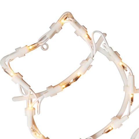 Biała Dekoracja Świetlna w Kształcie BAŁWANA z 50 Lampkami - Zasilanie Sieciowe