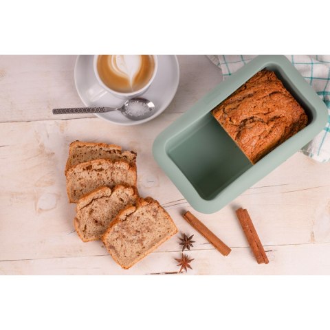 Forma silikonowa, prostokątna, 18 cm, pistacjowa