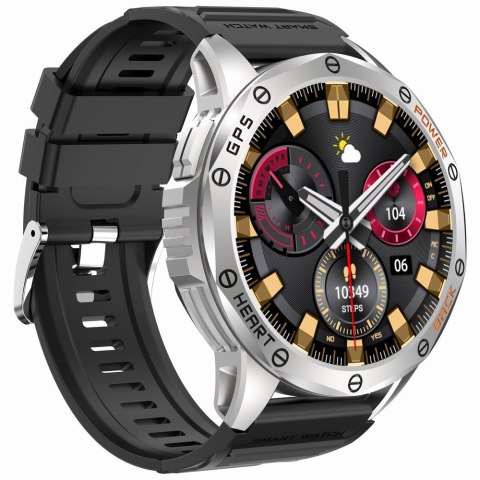 SMARTWATCH MĘSKI GRAVITY GT24-4 - LATARKA, DODATKOWY PASEK (sg033d)