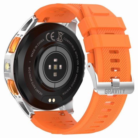 SMARTWATCH MĘSKI GRAVITY GT24-4 - LATARKA, DODATKOWY PASEK (sg033d)