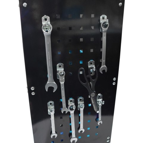 Wózek Warsztatowy z 3 półkami i ścianą perforowaną idealny dla majsterkowicza