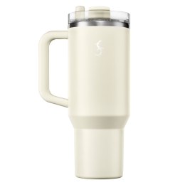 Kubek termiczny, stal nierdzewna, 1,2 l, kremowy