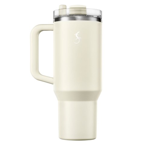 Kubek termiczny, stal nierdzewna, 1,2 l, kremowy