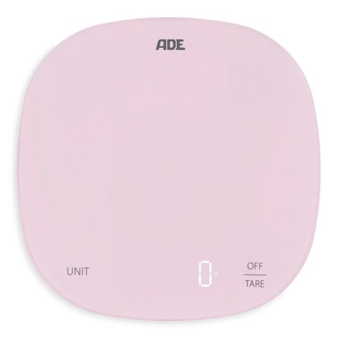 Waga kuchenna, do 10 kg, 18 x 18 cm, różowa