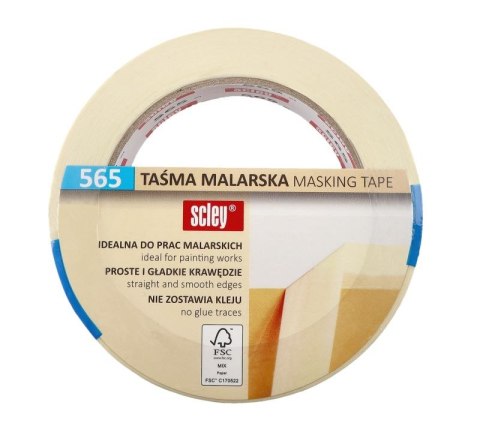 TAŚMA MASKUJĄ CA SClEY 25MM x 50M *565* DO ODCINANIA KOlORÓW TAŚMA MASKUJĄ CA SClEY 25MM x 50M *565* DO ODCINANIA KOlORÓW