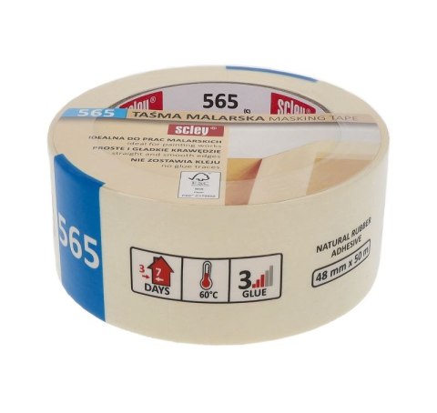 TAŚMA MASKUJĄ CA DłUGA SClEY 48MM x 50M *565* DO ODCINANIA KOlORÓW TAŚMA MASKUJĄ CA DłUGA SClEY 48MM x 50M *565* DO ODCINANIA KOlORÓW