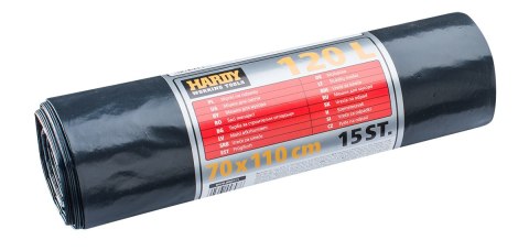 WORKI NA ŚMIECI GRUBE 120L 15 SZTUK WORKI NA ŚMIECI GRUBE 120L 15 SZTUK