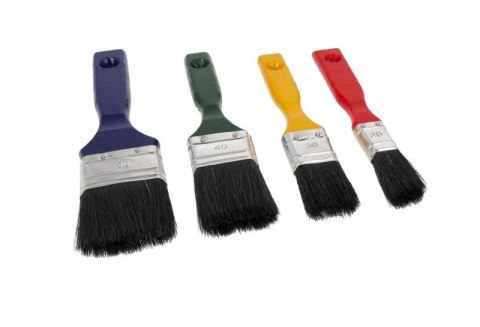ZESTAW PĘDZlE MAlARSKIE PłASKIE NATURAlNE 4 SZTUKI 20MM, 30MM, 40MM, 50MM ZESTAW PĘDZlE MAlARSKIE PłASKIE NATURAlNE 4 SZTUKI 20MM, 30MM, 40MM, 50MM