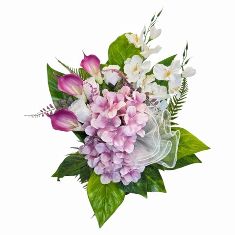 Bukiet flakon stroik na cmentarz kompozycja kwiatowa na grób