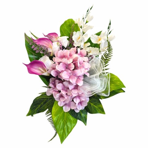 Bukiet flakon stroik na cmentarz kompozycja kwiatowa na grób