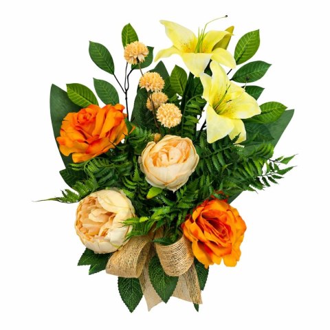 Bukiet wkład do wazonu flakon stroik na cmentarz sztuczne kwiaty