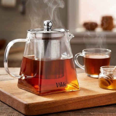 DZBANEK SZKLANY 490ml Z ZAPARZACZEM DO HERBATY ZIÓŁ 259411