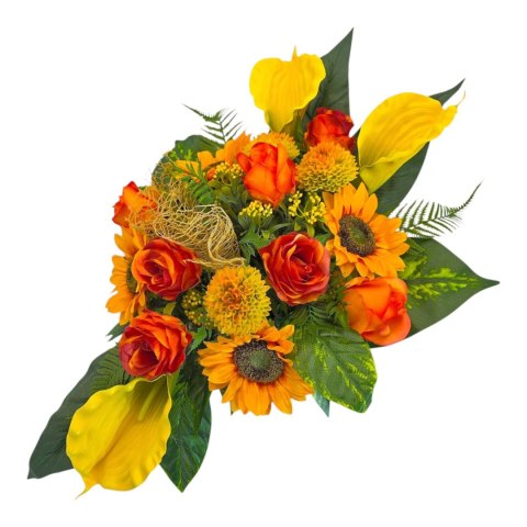 Komplet stroiki na cmentarz grób bukiet donica słoneczniki