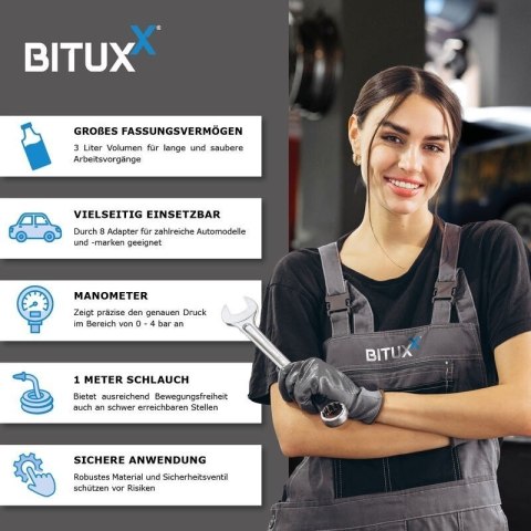 Pompa oleju przekładniowego, do napełniania ręczna Bituxx 3litry 10-30PSI
