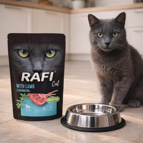 RAFI Karma Mokra Pasztet Dla Kotów Sterylizowanych z Jagnięciną 100g - 1 szt. RAFI