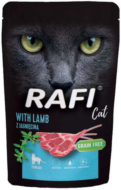 RAFI Karma Mokra Pasztet Dla Kotów Sterylizowanych z Jagnięciną 100g - 1 szt. RAFI